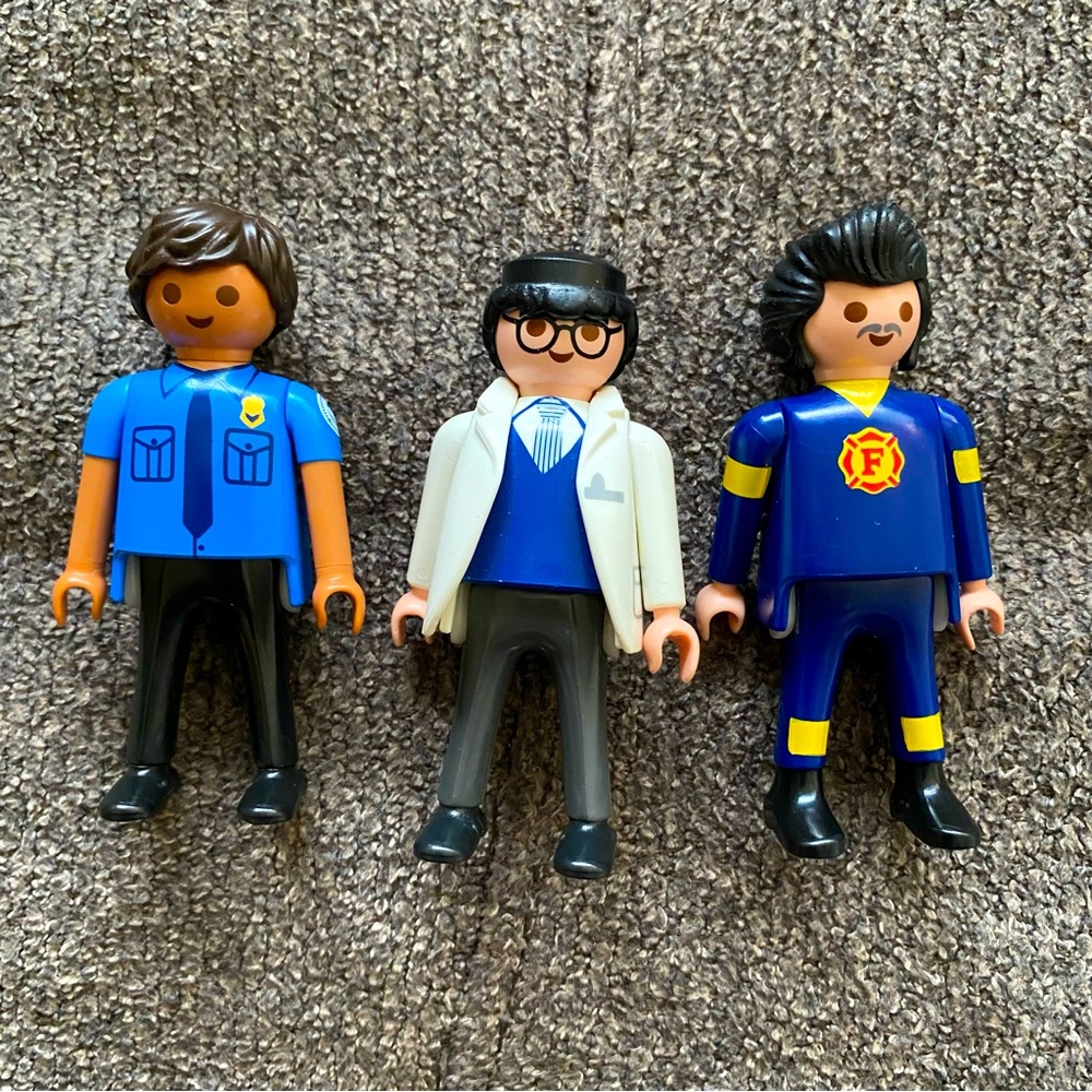 Playmobil Everyday Heroes Figurines. Policeman, Doctor & Fireman.